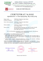 Certyfikat Zgodności z Europejską Dyrektywą